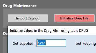 initialize drug records